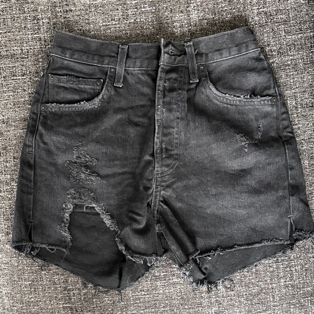 AGOLDE Dee Ultra High Rise Close Fit Short in Seeker Size 24